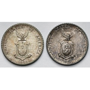 Filipiny, 10 centavos 1944-1945 - zestaw (2szt)