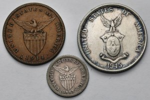Philippines, 1-50 centavos 1907-1945 - set (3pcs)
