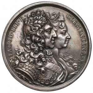 Medal 1719 - Klementyna Sobieska - zaślubinowy