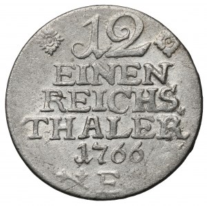 Prussia, Friedrich II, 1/12 thaler 1766-A, Berlin