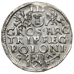 Zygmunt III Waza, Trojak Poznań 1592 - 9Z z lewej