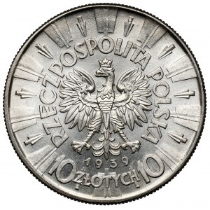 Piłsudski 10 złotych 1939