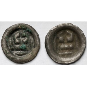 Zakon Krzyżacki, Brakteat - Korona II (1337-1345) - zestaw (2szt)