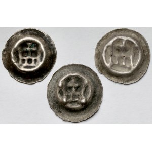 Zakon Krzyżacki, Brakteat - Korona II (1337-1345) - zestaw (3szt)