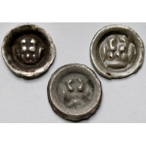 Zakon Krzyżacki, Brakteat - Korona II (1337-1345) - zestaw (3szt)