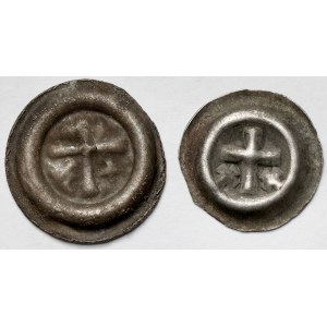 Zakon Krzyżacki, Brakteaty - Krzyż łaciński (1317-1328) - zestaw (2szt)