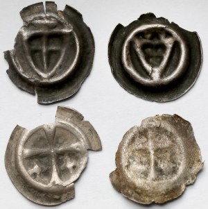 Ordre Teutonique, Brakteates - Croix et bouclier latins - set (4pcs)