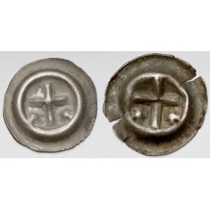 Zakon Krzyżacki, Brakteat - Krzyż łaciński (1317-1328) - zestaw (2szt)