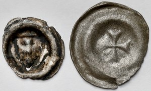 Teutonic Order, Brakteates - Eagle in shield and cross - set (2pcs)