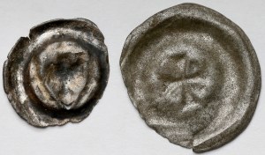 Teutonic Order, Brakteates - Eagle in shield and cross - set (2pcs)