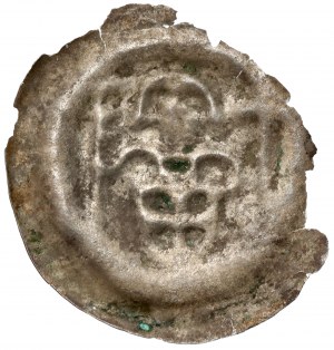 Ordre Teutonique, Brakteat - Chevalier avec écu, croix et fanion (1247-1258)