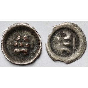 Zakon Krzyżacki, Brakteat - Brama II (1327-1338) i Prostokąt - D (1345-1353) - zestaw (2szt)