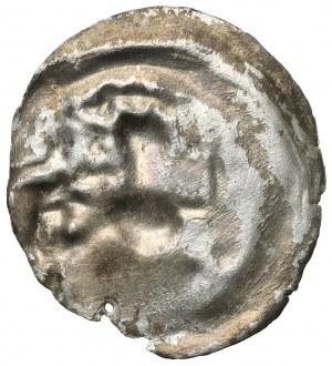 Malopolska (1200-1240), Brakteat - Half figure with sword and pennant