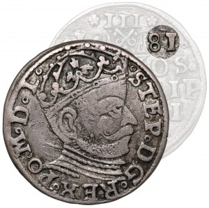 Stefan Batory, Troika Riga 1581 - first - rare