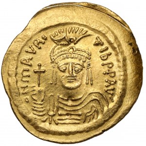 Maurizio Tiberio (582-602 d.C.) Solidus, Costantinopoli