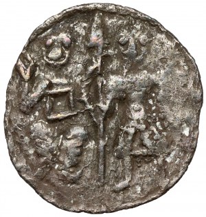 Boleslav III Wrymouth, denár - Rytier a svätý Adalbert