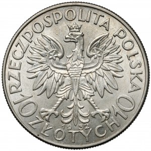 Głowa Kobiety 10 złotych 1932 bz, Londyn