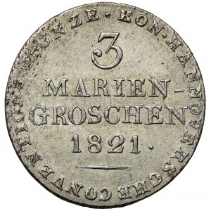 Hannover, Jerzy IV, 3 marien groschen 1821