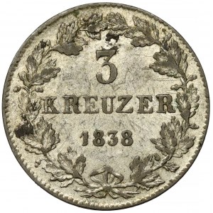 Frankfurt, 3 krajcary 1838