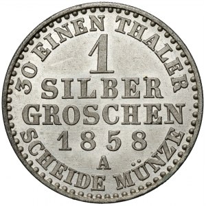 Saksonia, Grosz srebrny 1858-A