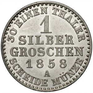 Saxony, Karl Alexander, Silver penny 1858-A