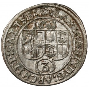 Austria, Max Gandolf von Kuenburg, 3 krajcary 1681, Salzburg