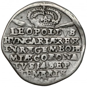 Rakousko, Leopold I., Korunovační žeton 1656, Praha