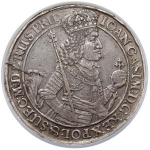 Jan II Kazimierz, DWUTALAR Gdańsk 1650 GR - jedyny szeroki dwutalar polski