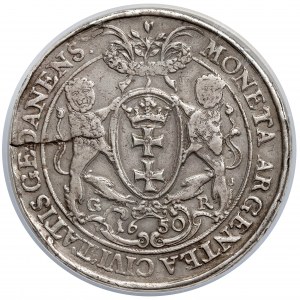 Jan II Kazimierz, DWUTALAR Gdansk 1650 GR - Poland's only wide double-bar