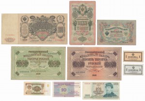 Set di banconote principalmente di Russia e Ucraina + Cile (10 pezzi)