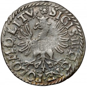 Sigismund III Vasa, Vilnius 1612 penny - reversed D - RARE