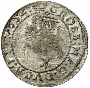 Giovanni II Casimiro, Vilnius Grosz 1652 - con denominazione