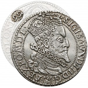 Zygmunt III Waza, Szóstak Malbork 1599 - duża głowa