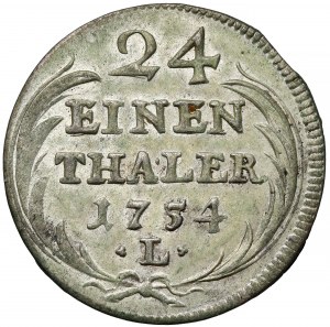 August III Sas, 1/24 thaler 1754 L / EDC, Leipzig