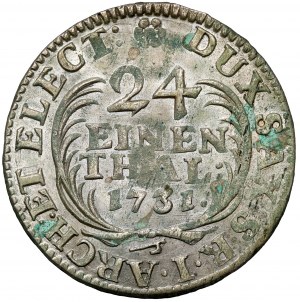 August II. der Starke, 1/24 Taler 1731 IGS, Dresden - schön