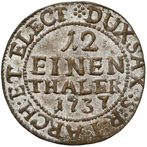 Augustus III Sas, 1/12 thaler 1737 FWóF - period forgery