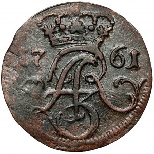 Augustus III Sas, Elblag 1761 - broad coat of arms