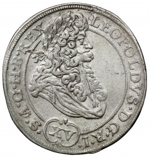 Slesia, Leopoldo I, 15 krajcars 1694 MMW, Wrocław