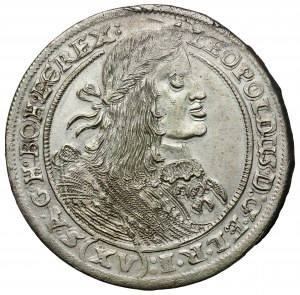 Slesia, Leopoldo I, 15 krajcars 1660 GH, Wrocław
