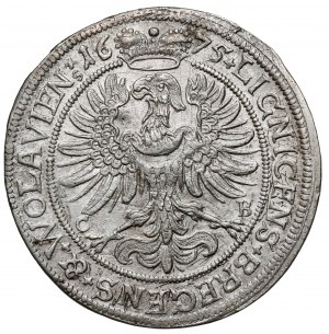 Slezsko, George William, 15 krajcars 1675 CB, Brzeg