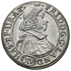 Silesia, Frederick of Hesse, 15 krajcars 1679 LPH, Nysa