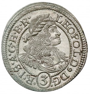 Silesia, Leopold I, 3 krajcars 1674 FIK, Opole