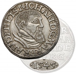 Sliezsko, Jan Kostrzyn, Trojak 1545, Krosno - veľmi vzácne