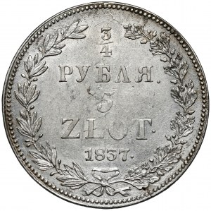 3/4 rubľa = 5 zlatých 1837 HГ, Petrohrad
