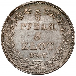 3/4 rubla = 5 złotych 1837 HГ, Petersburg