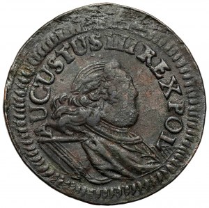 Augustus III Saxon, Gubin penny 1754 (H) - AUGUSTUS - small head
