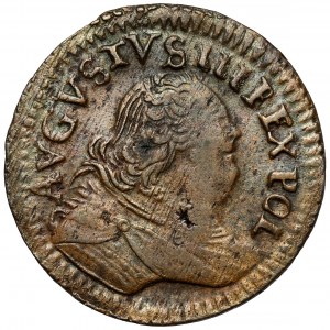Augustus III Saxon, Penny 1754 (H) - AVGVSTVS - LARGE head