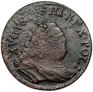 Augustus III Saxon, Penny 1754 (3) - dot after the date