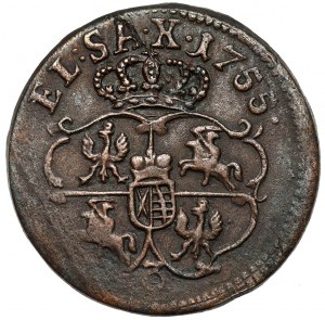 August III Saxon, Grünthal penny? 1755 (3) - SA-X error - b.rare
