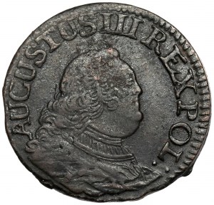August III Saxon, 1755 penny (3) - AUGUSTUS - POL: